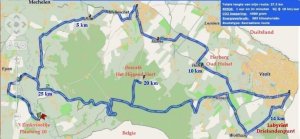 Route Epen-Holset Koffie-Vaals-Boscafé-Epen 27,2 km